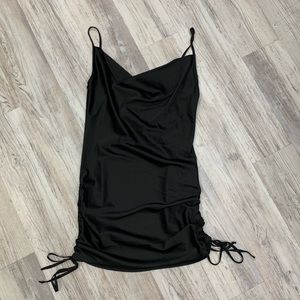 Kendall & Kylie Pacsun Black Silk Cowl Neck Dress